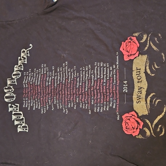 Blue October 2014 Sway Tour T-Shirt SMALL - Picture 3 of 4
